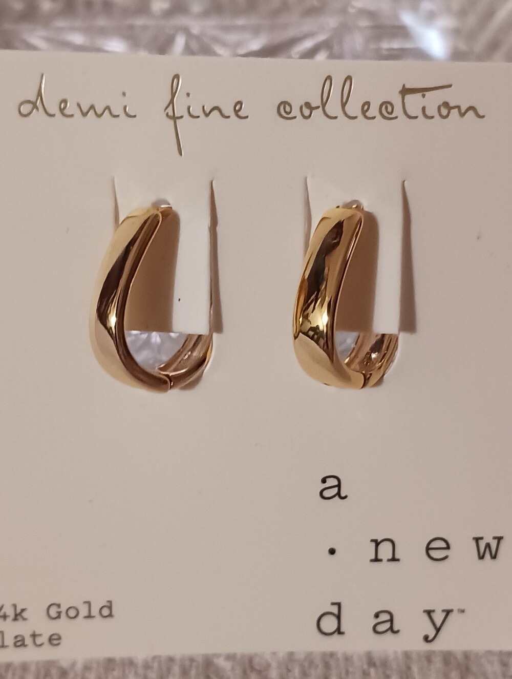 NWT 14K Gold-plated Hoop Earrings By A New Day